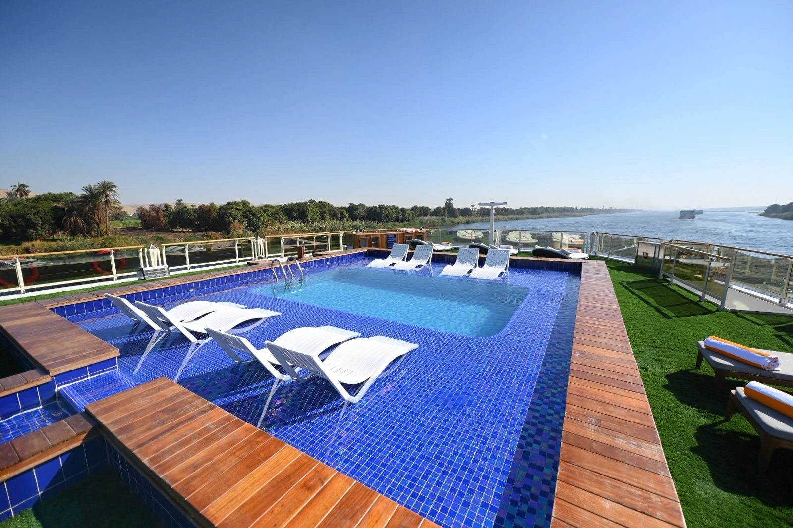 Sun deck of the Concerto III Nile Cruise Nile cruise